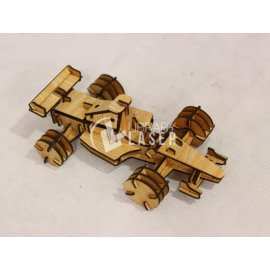 Modelo 3D auto de carreras Fórmula 1 madera vector láser