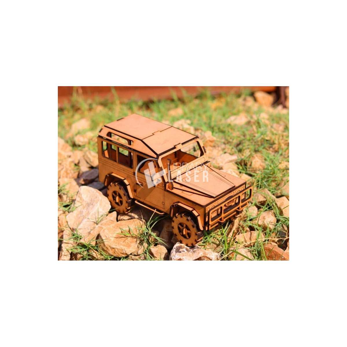 Rompecabezas 3D Jeep Land Rover 4x4 juguete madera láser
