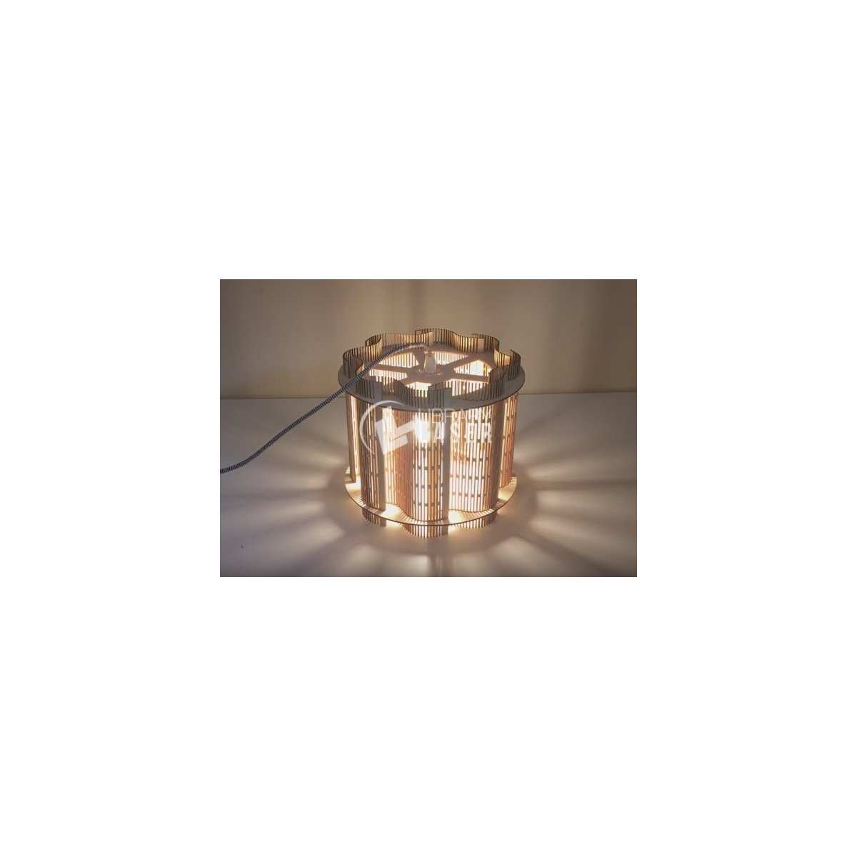 Living Hinge Lampshade 01 - Flexible Wood Laser Cut SVG