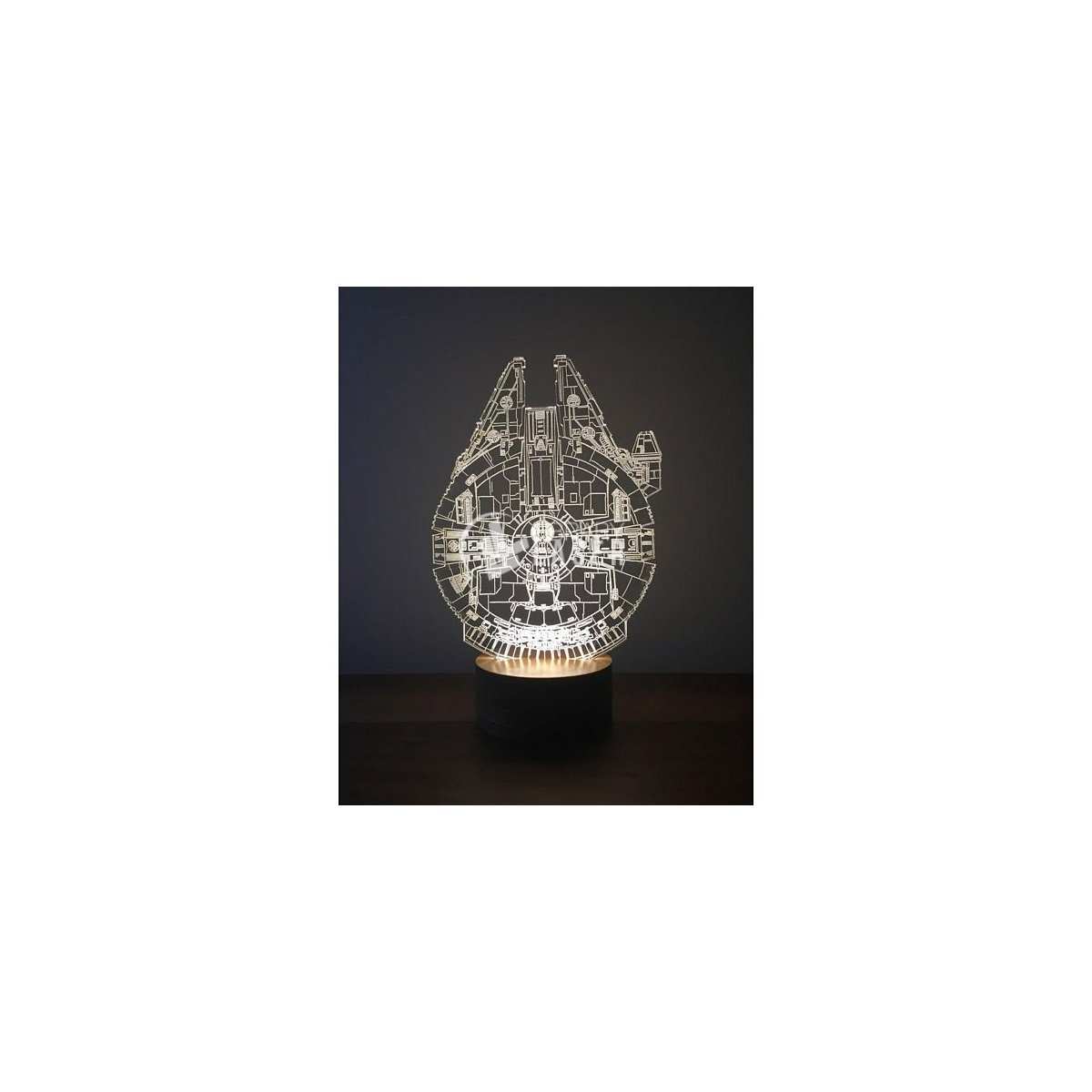 Millennium Falcon 3D Lamp - Star Wars Acrylic Laser Cut File