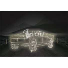 Auto Tesla Cybertruck modelo 3D archivo corte láser