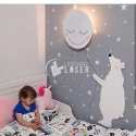 Decoración de Pared Oso Polar Luna Lindo Guardería