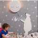 Decoración de Pared Oso Polar Luna Lindo Guardería