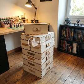 Warhammer miniature storage box laser cut file
