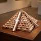 Decorative pyramid laser cut wood design