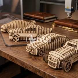 Vehicles 3d for Laser Cutting